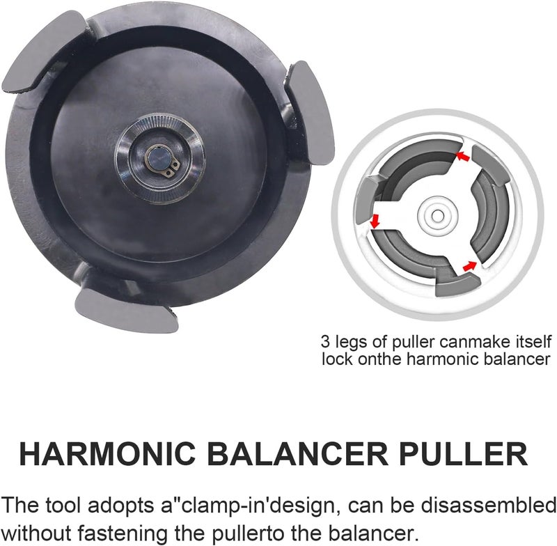 CHGJ LS Harmonic Balancer Puller & Crank Puller,CNC Precision Machined from Solid Steel Billet,Compatible with GM Chrysler Jeep Dodge, 25264 Crank Pulley Removal Tool ﻿ - Image 3